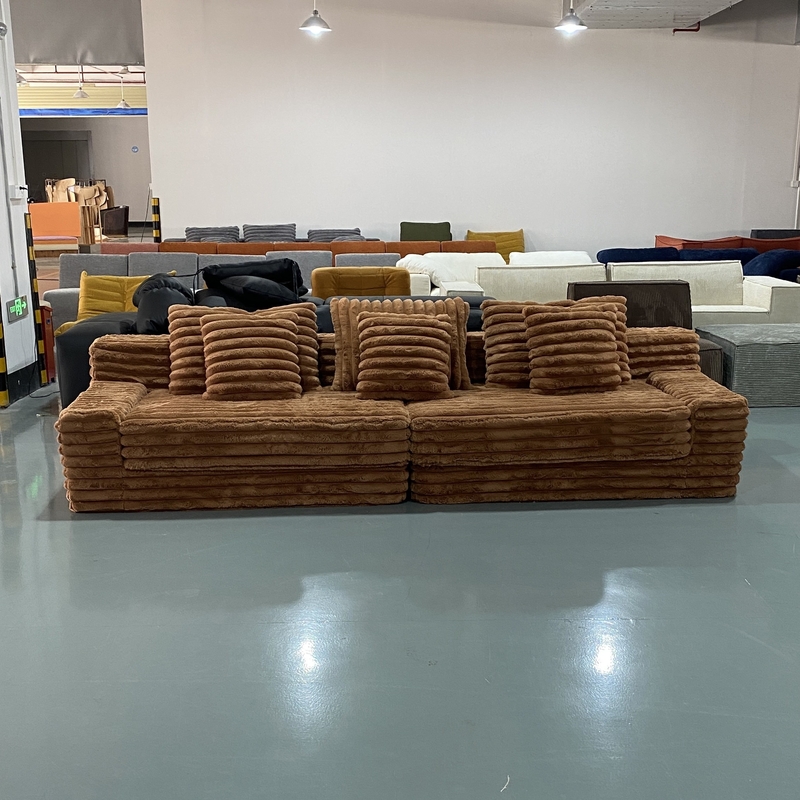 Cozy Modern 3-Seat Velvet Sofa for Effortless Style and Comfort