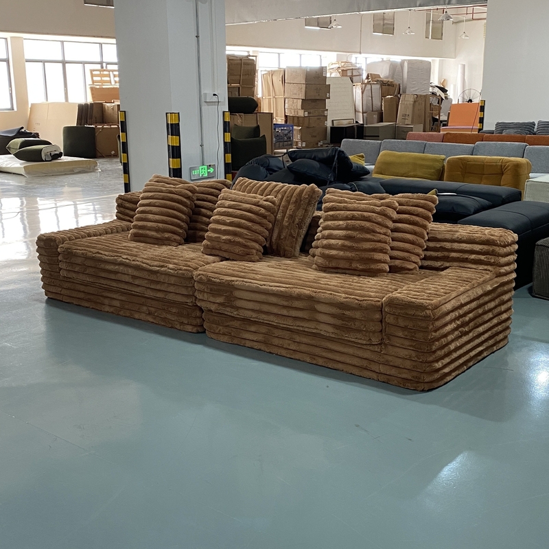 Cozy Modern 3-Seat Velvet Sofa for Effortless Style and Comfort