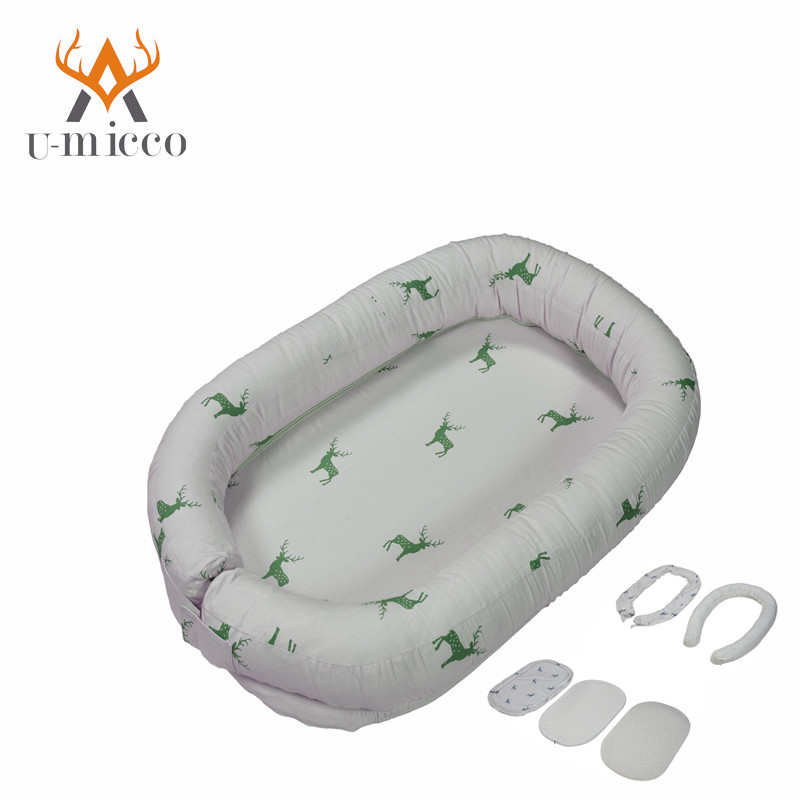 U-micco Air Fiber Washable Crib Mattress Anti-bacterial Baby Nest